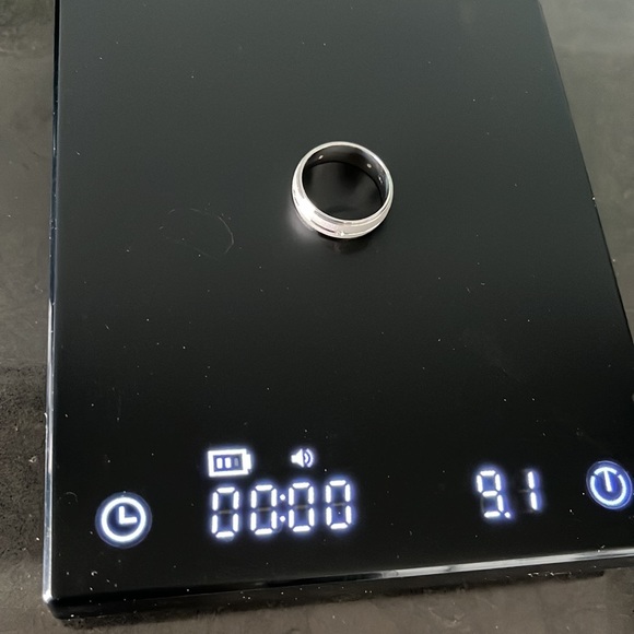 18K white gold men’s band - Picture 4 of 4